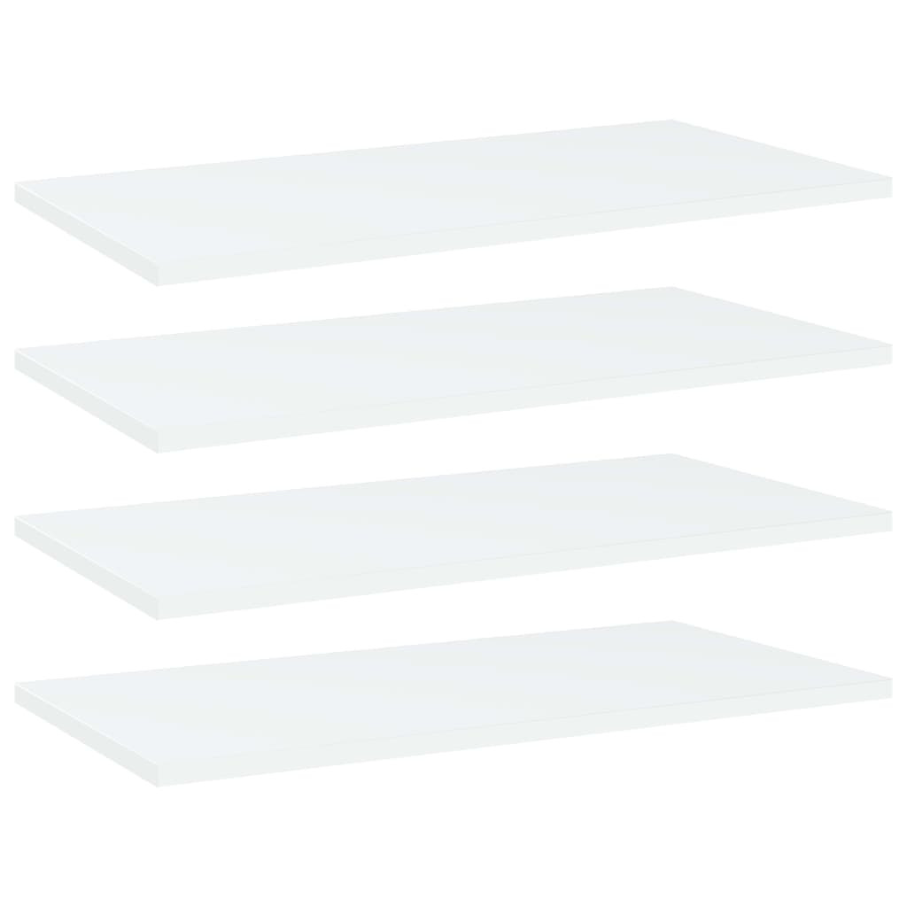 vidaXL Bücherregal-Bretter 4 Stk. Weiß 60x30x1,5 cm Holzwerkstoff