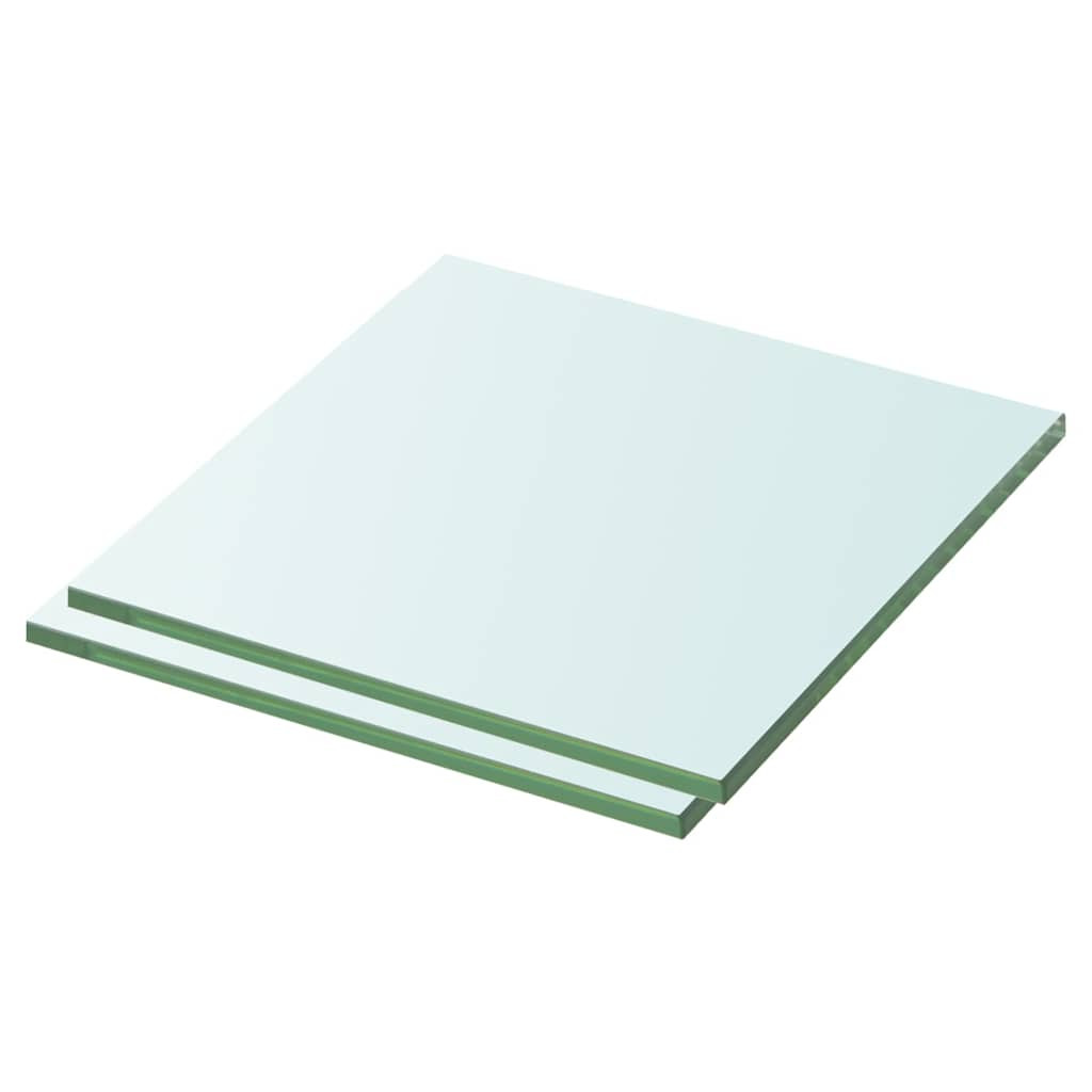 vidaXL Regalböden 2 Stk. Glas Transparent 30x30 cm