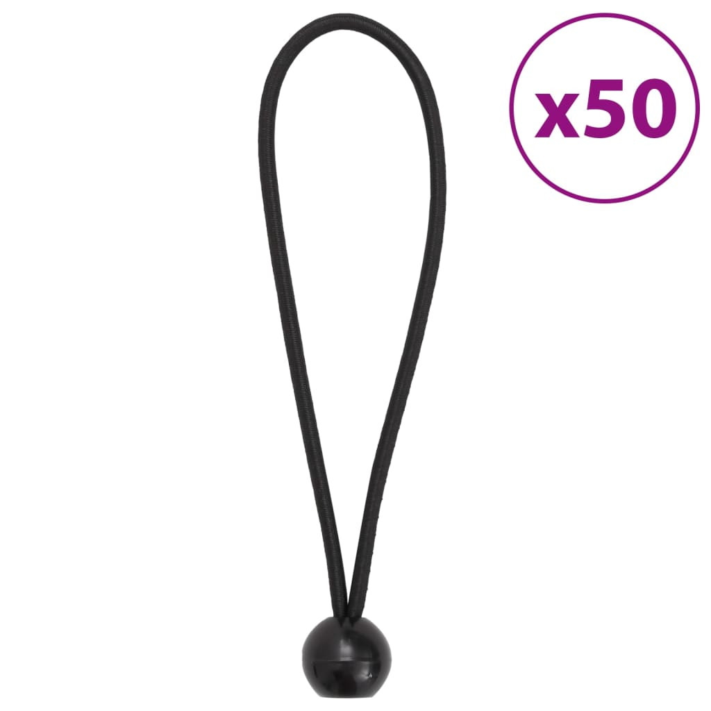 vidaXL Spanngummis mit Kugeln 50 Stk. 21 x 0,5 cm