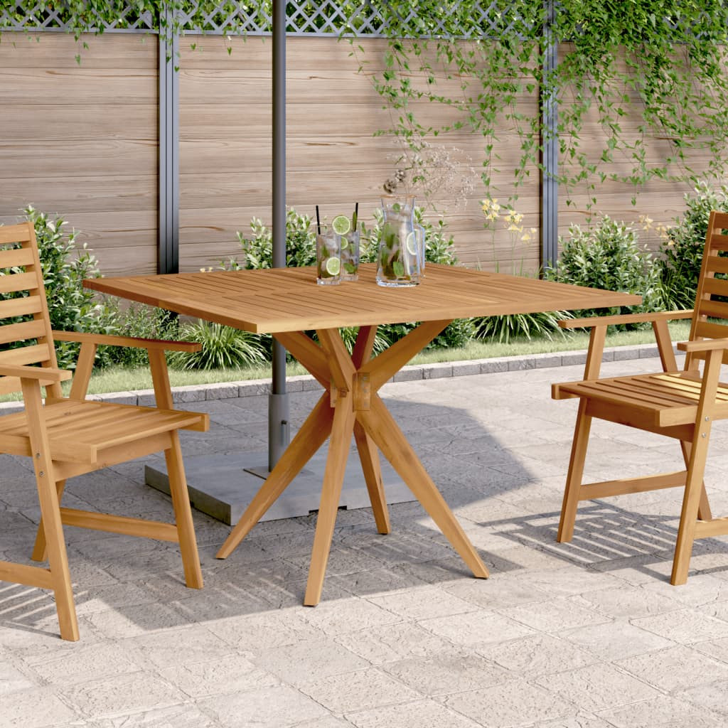 vidaXL Gartentisch Quadratisch 110x110x75 cm Massivholz Akazie
