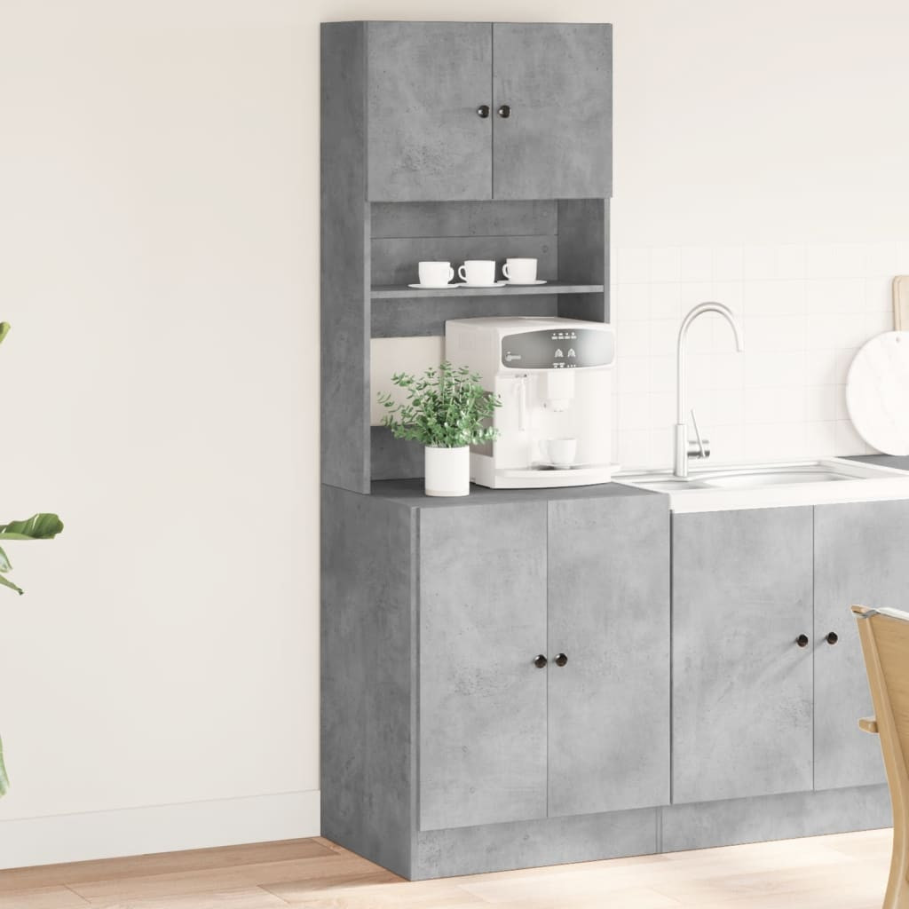 vidaXL Küchenschrank Betongrau 60x50x180 cm Holzwerkstoff