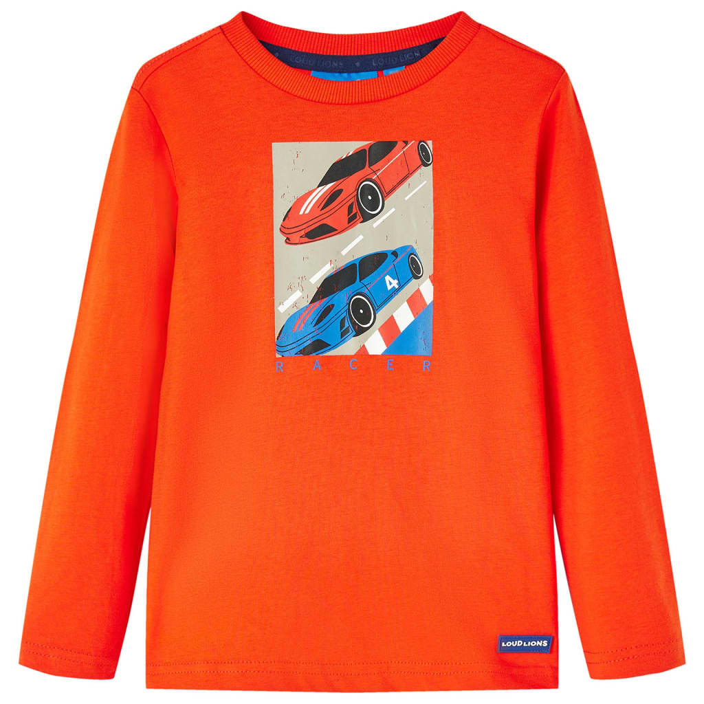 Kinder-Langarmshirt Hellorange 104