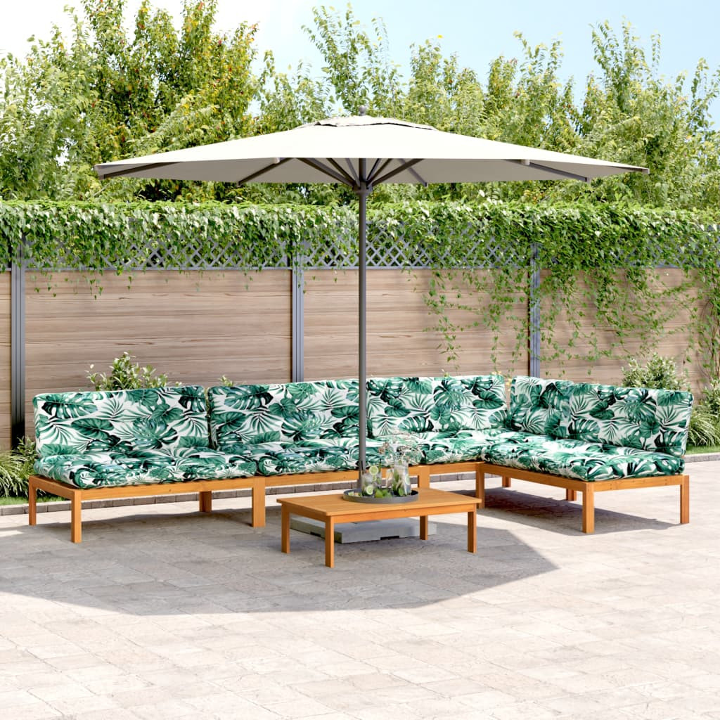 vidaXL 5-tlg. Garten-Sofagarnitur aus Paletten mit Kissen Akazienholz