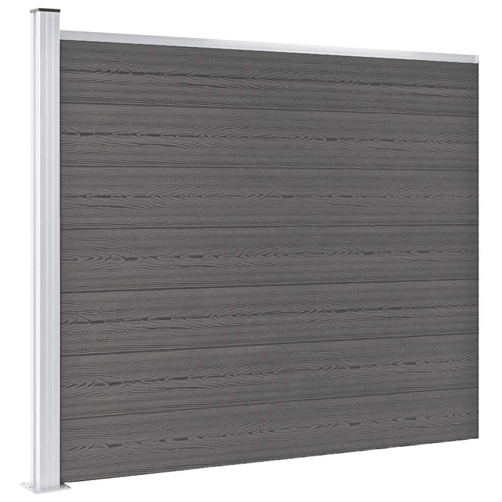 vidaXL Zaunelement WPC 175x146 cm Grau