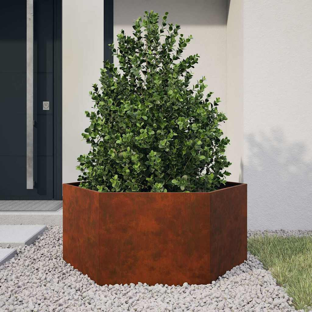 vidaXL Pflanzkübel Rostig 90x90x45 cm Cortenstahl
