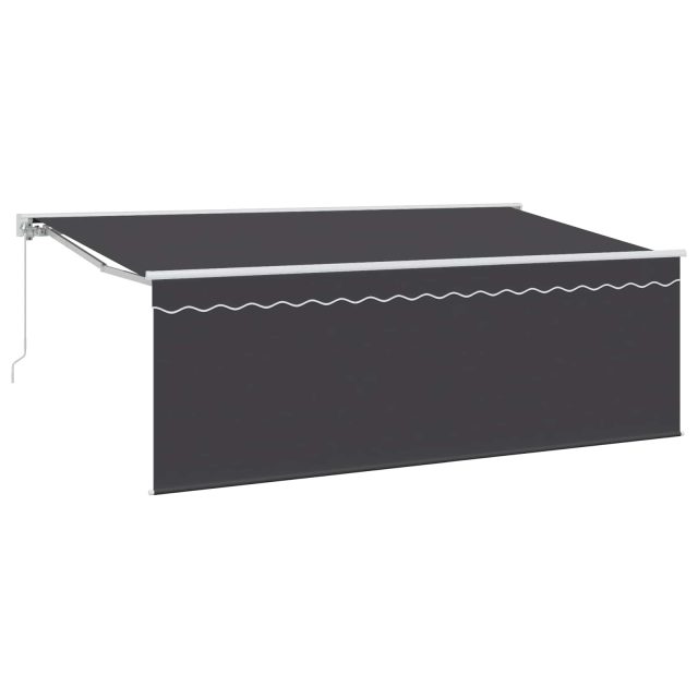 vidaXL Einziehbare Markise Anthrazit 400 x 200 cm