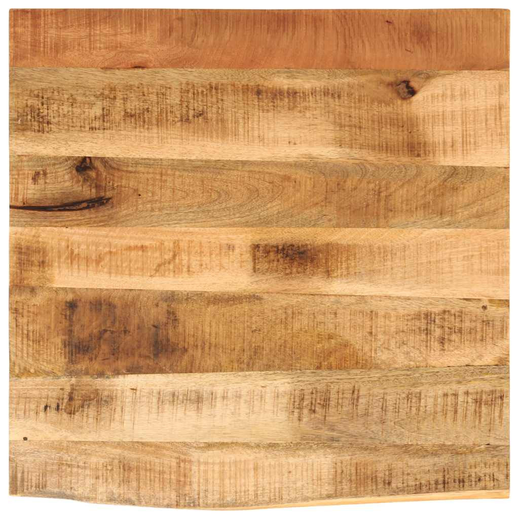 vidaXL Tischplatte 40x40x2,5 cm Baumkante Massivholz Raues Mangoholz