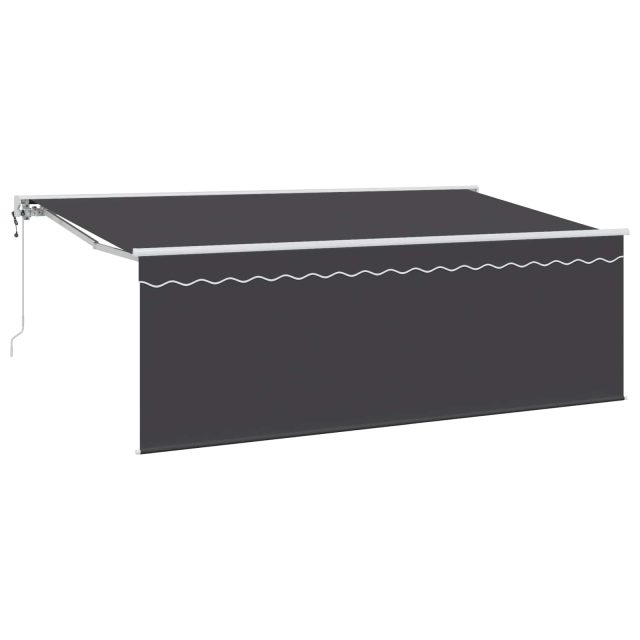 vidaXL Einziehbare Markise Anthrazit 400 x 200 cm