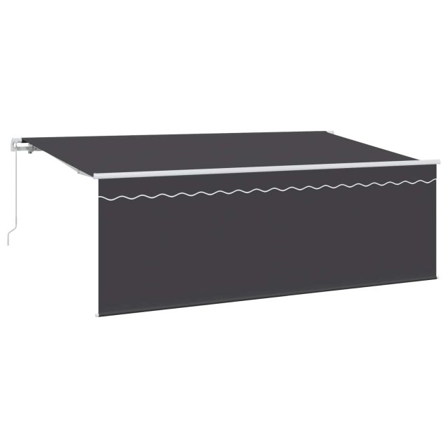 vidaXL Einziehbare Markise Anthrazit 400 x 200 cm
