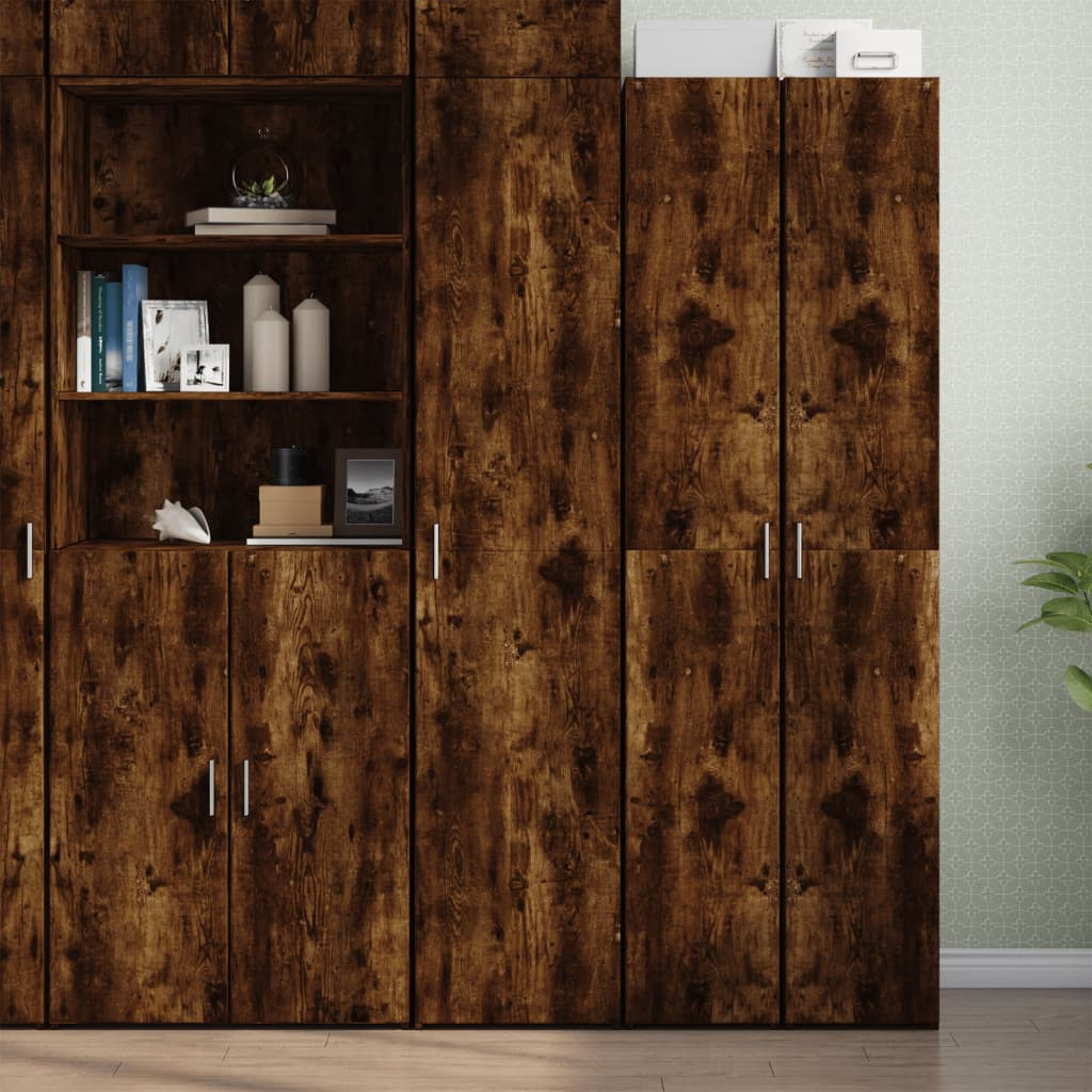 vidaXL Highboard Räuchereiche 40x42,5x185 cm Holzwerkstoff