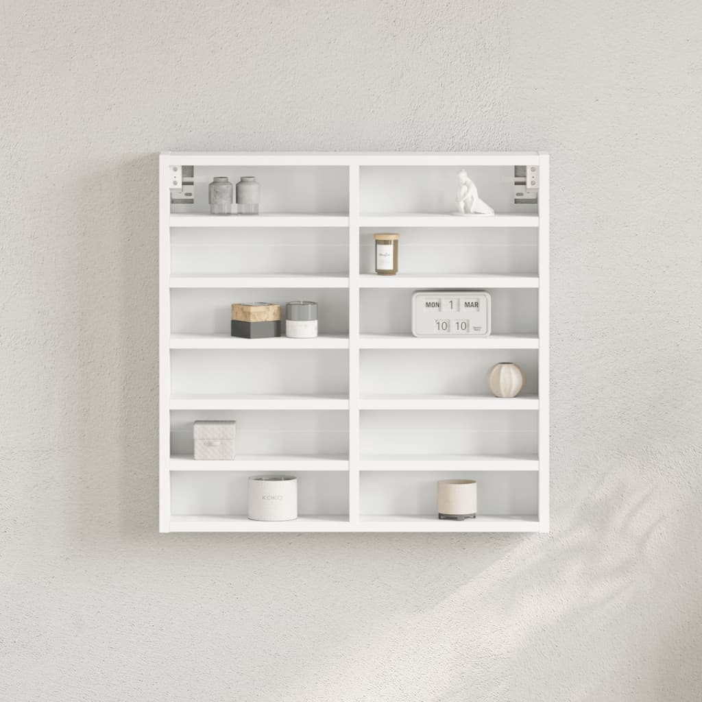 vidaXL Vitrinenschrank Weiß 60x8,5x58 cm Holzwerkstoff