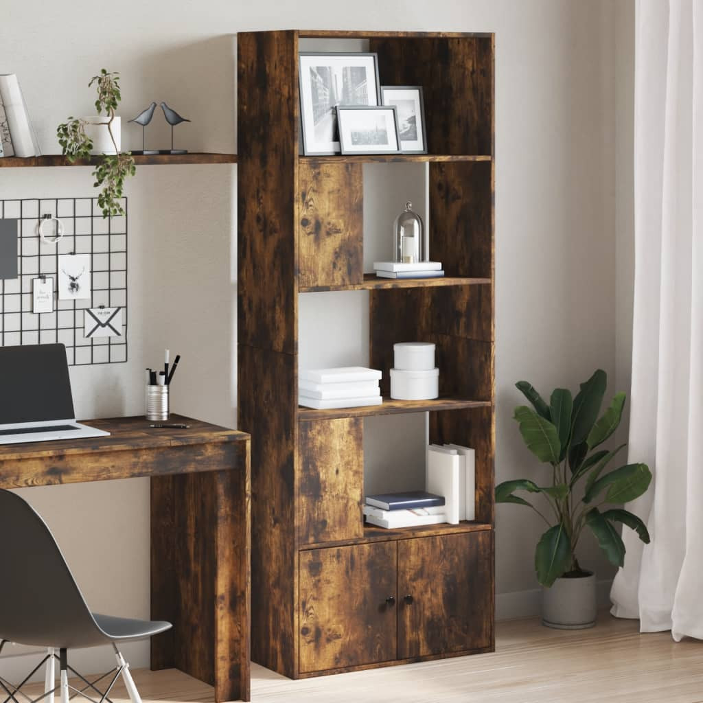 vidaXL Bücherregal Räuchereiche 70x36x189 cm Holzwerkstoff