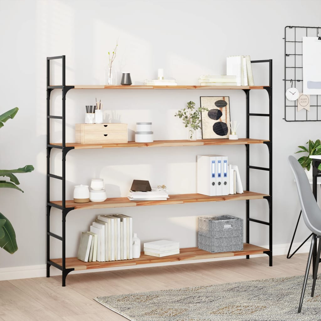 vidaXL Schweberegale 3 Stk. 140x30x2 cm Massivholz Akazie Ölbehandelt