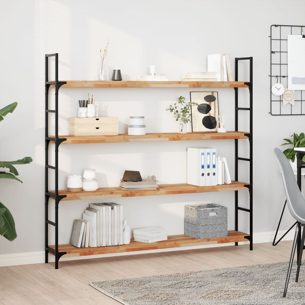 vidaXL Schweberegale 3 Stk. 120x20x4 cm Massivholz Akazie Ölbehandelt