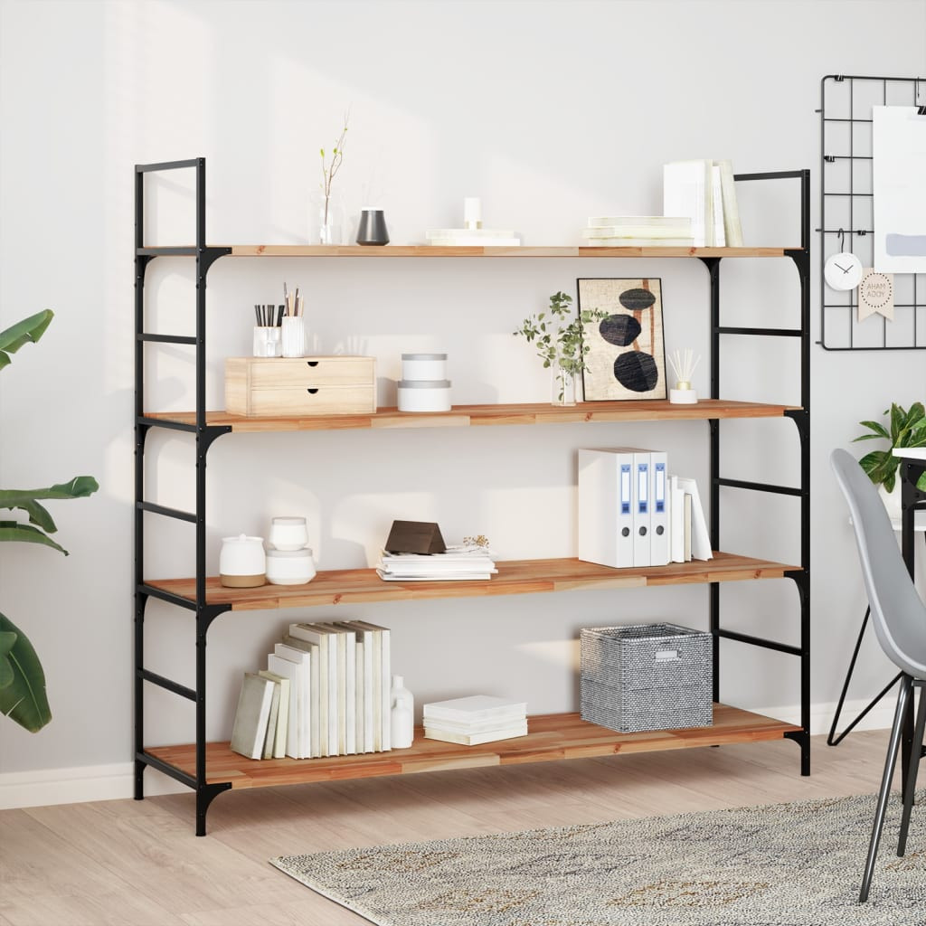 vidaXL Schweberegale 4 Stk. 120x40x2 cm Massivholz Akazie Ölbehandelt