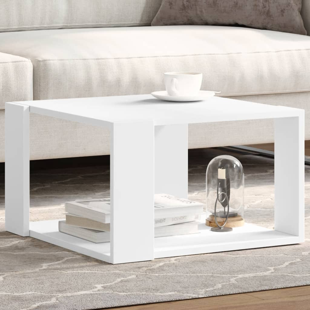 vidaXL Couchtisch Weiß 51,5 x 51,5 x 30 cm Holzwerkstoff