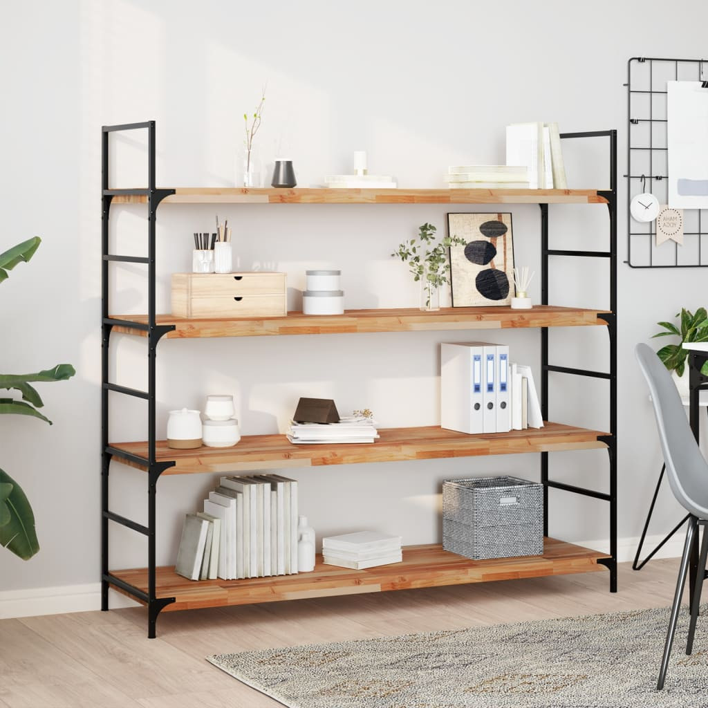 vidaXL Schweberegale 2 Stk. 140x40x4 cm Massivholz Akazie Ölbehandelt