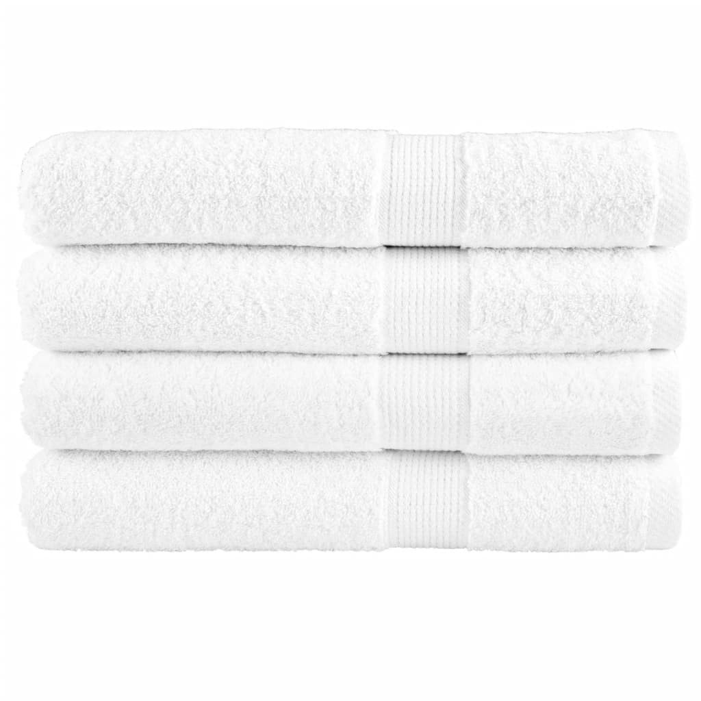 vidaXL Premium Saunatücher SOLUND 4 Stk. Weiß 80x200 cm 600 g/m²