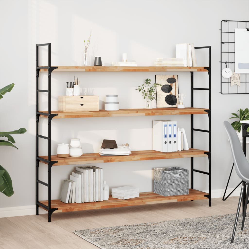 vidaXL Schweberegale 2 Stk. 120x30x4 cm Massivholz Akazie Ölbehandelt