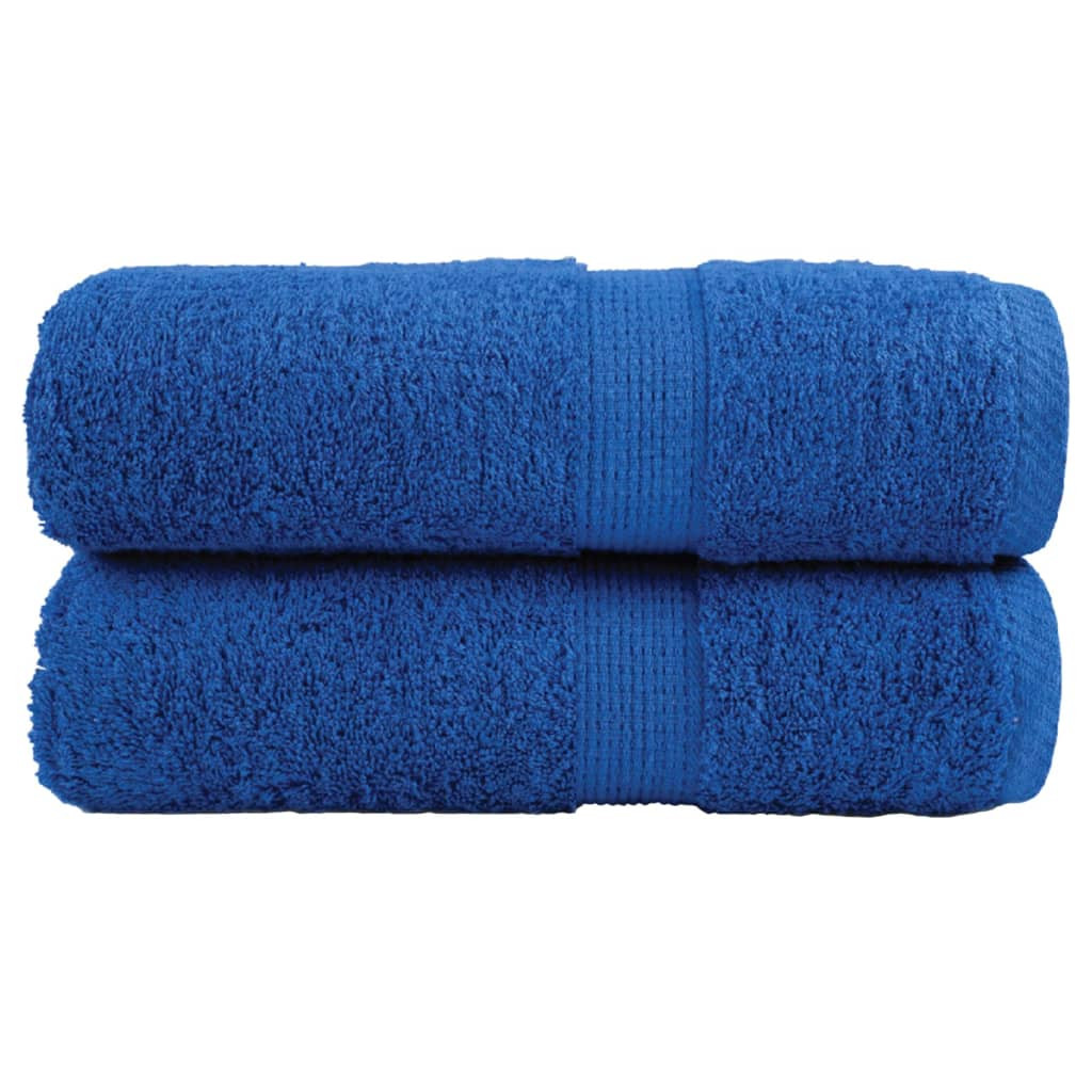 vidaXL Premium Gästetücher SOLUND 2 Stk. Blau 30x50 cm 600 g/m²