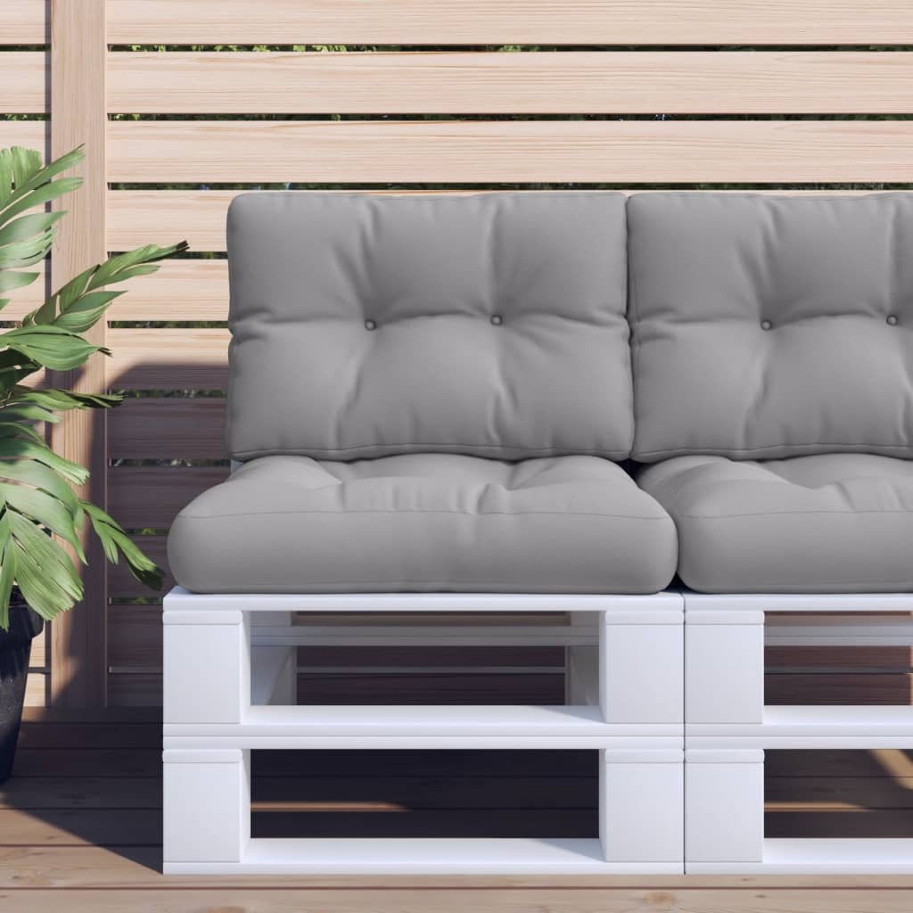 vidaXL Palettenkissen Grau 50x40x12 cm Stoff