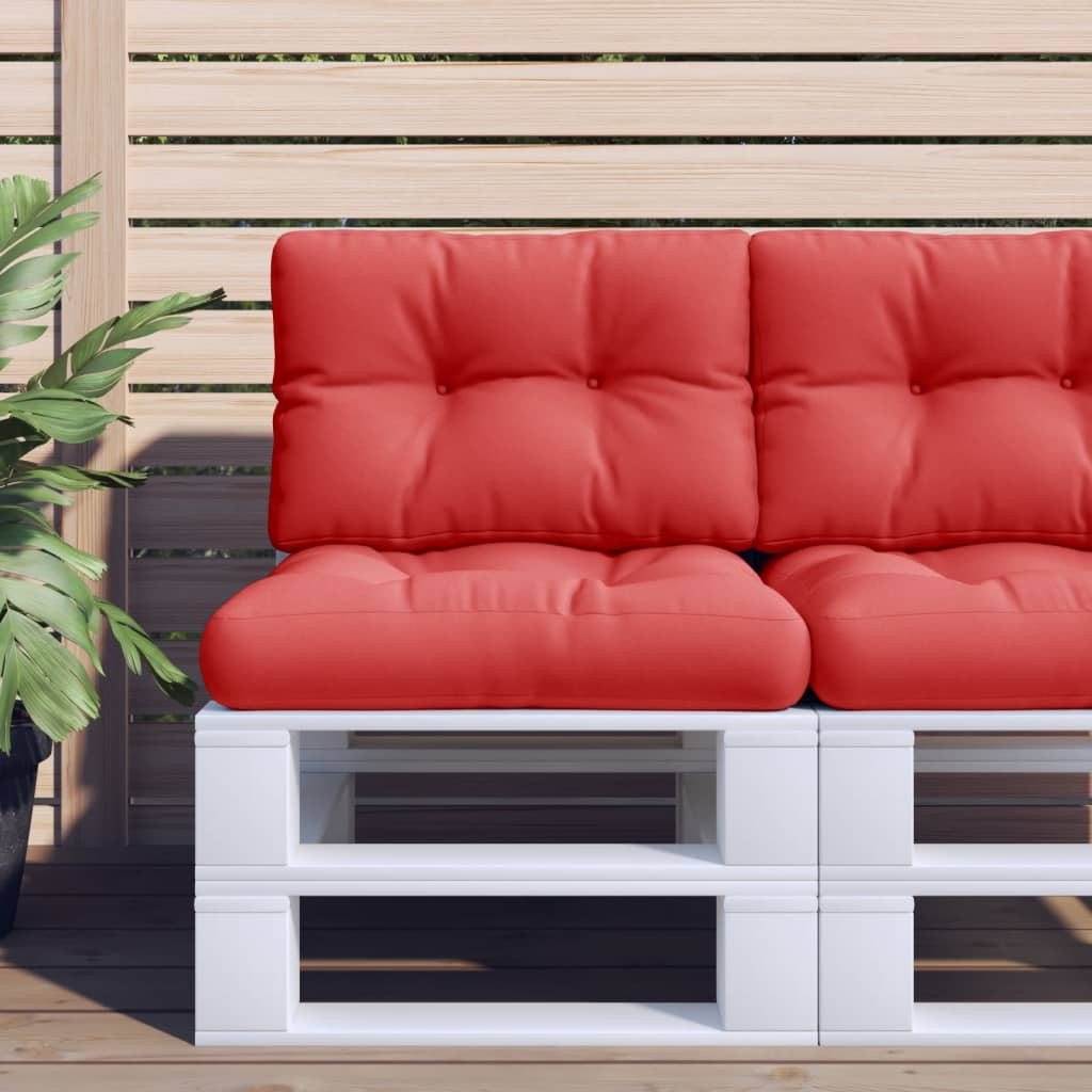 vidaXL Palettenkissen Rot 50x40x12 cm Stoff