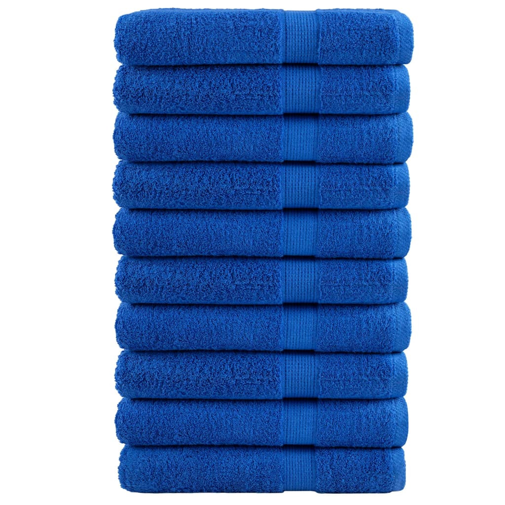 vidaXL Premium Saunatücher SOLUND 10 Stk. Blau 80x200 cm 600 g/m²