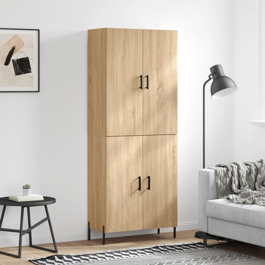 vidaXL Highboard Sonoma-Eiche 69,5x34x180 cm Holzwerkstoff