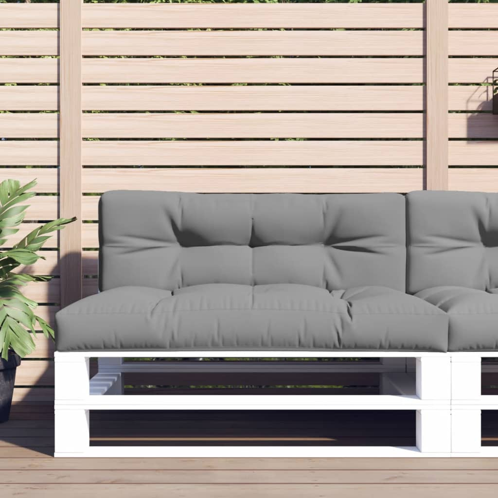 vidaXL Palettenkissen Grau 120x40x12 cm Stoff