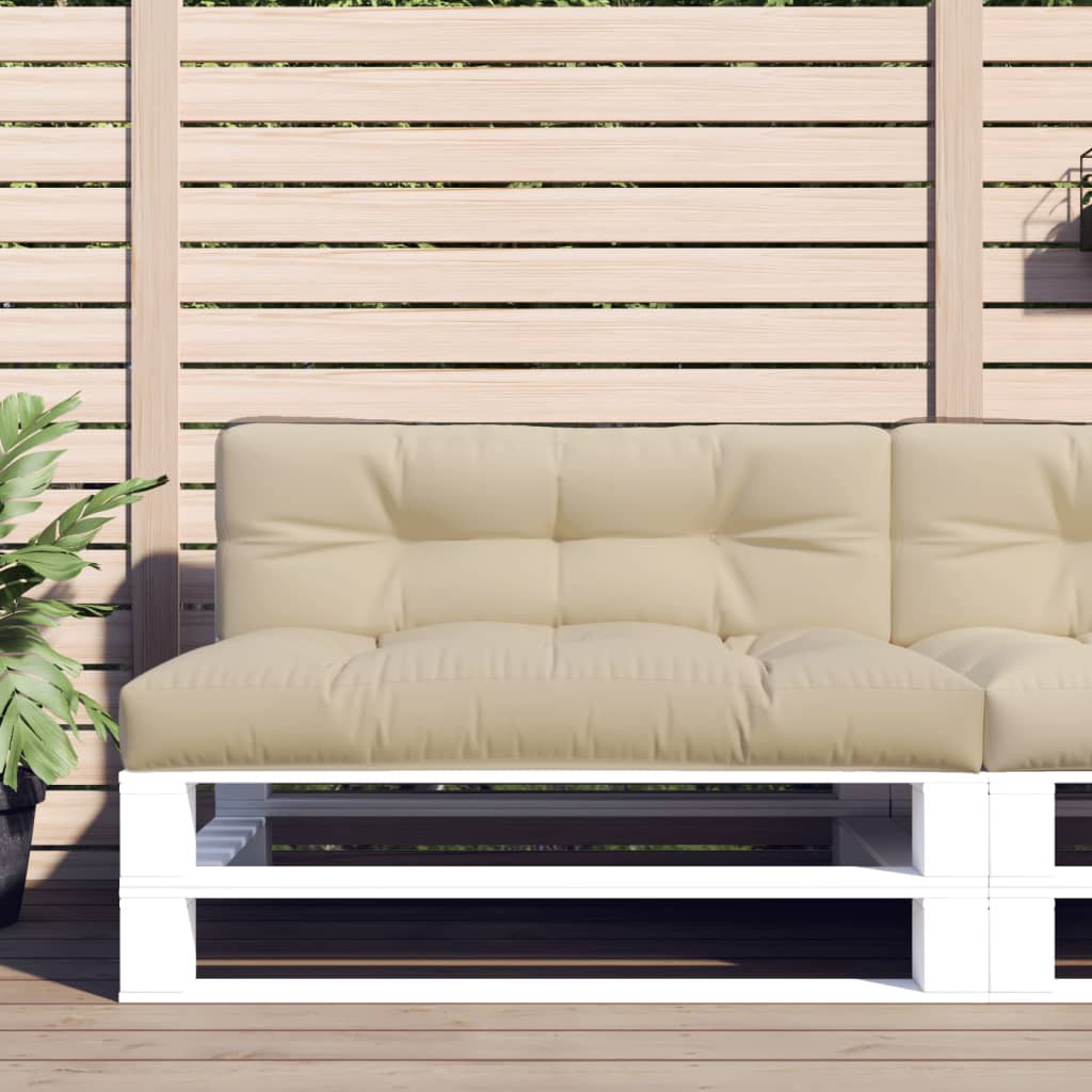 vidaXL Palettenkissen Beige 120x40x12 cm Stoff