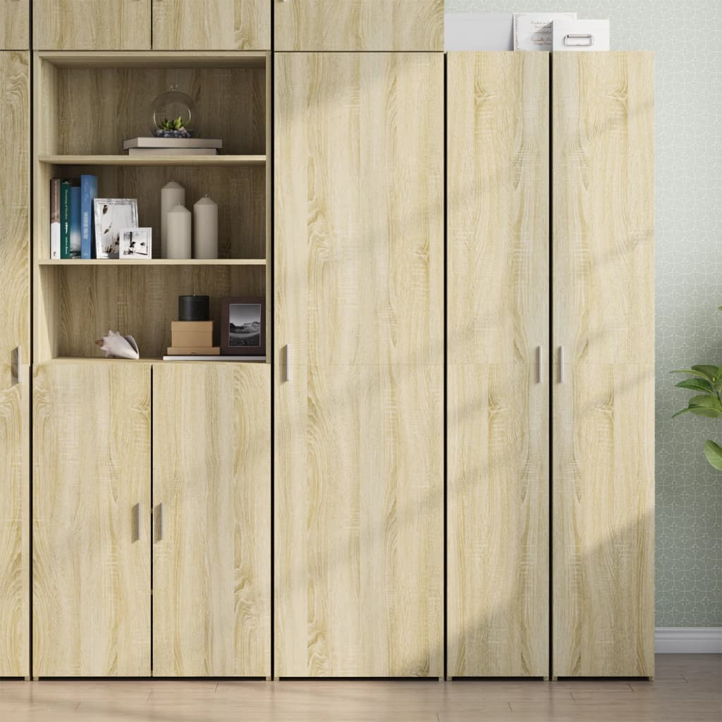 vidaXL Highboard Sonoma-Eiche 50x42,5x185 cm Holzwerkstoff