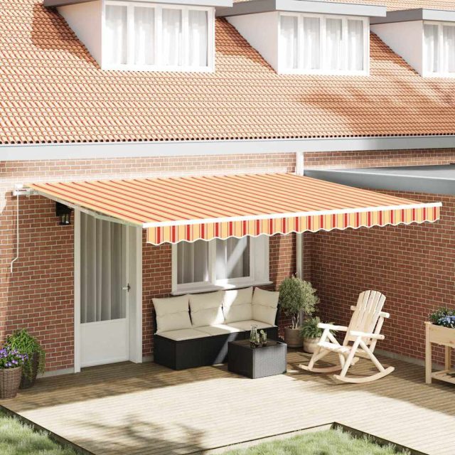 vidaXL Ausziehbare Markise 450 x 300 cm Polyester und Aluminium