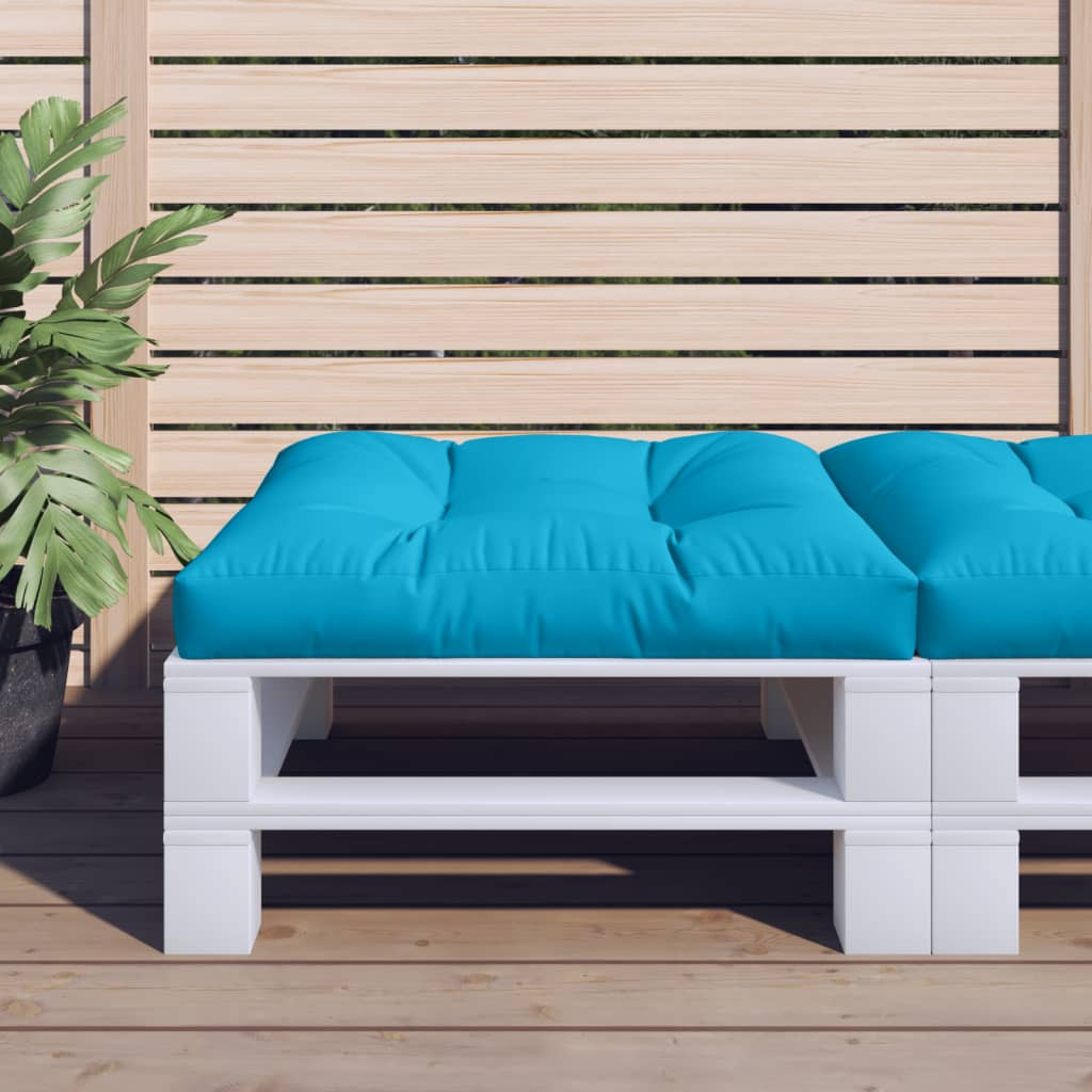 vidaXL Palettenkissen Blau 70x70x12 cm Stoff