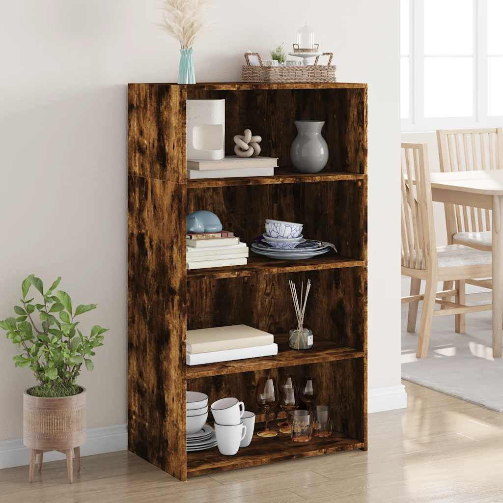 vidaXL Highboard Räuchereiche 70x41x124 cm Holzwerkstoff