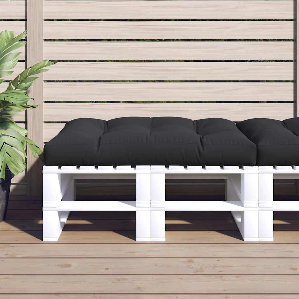 vidaXL Palettenkissen Schwarz 120x80x12 cm Stoff