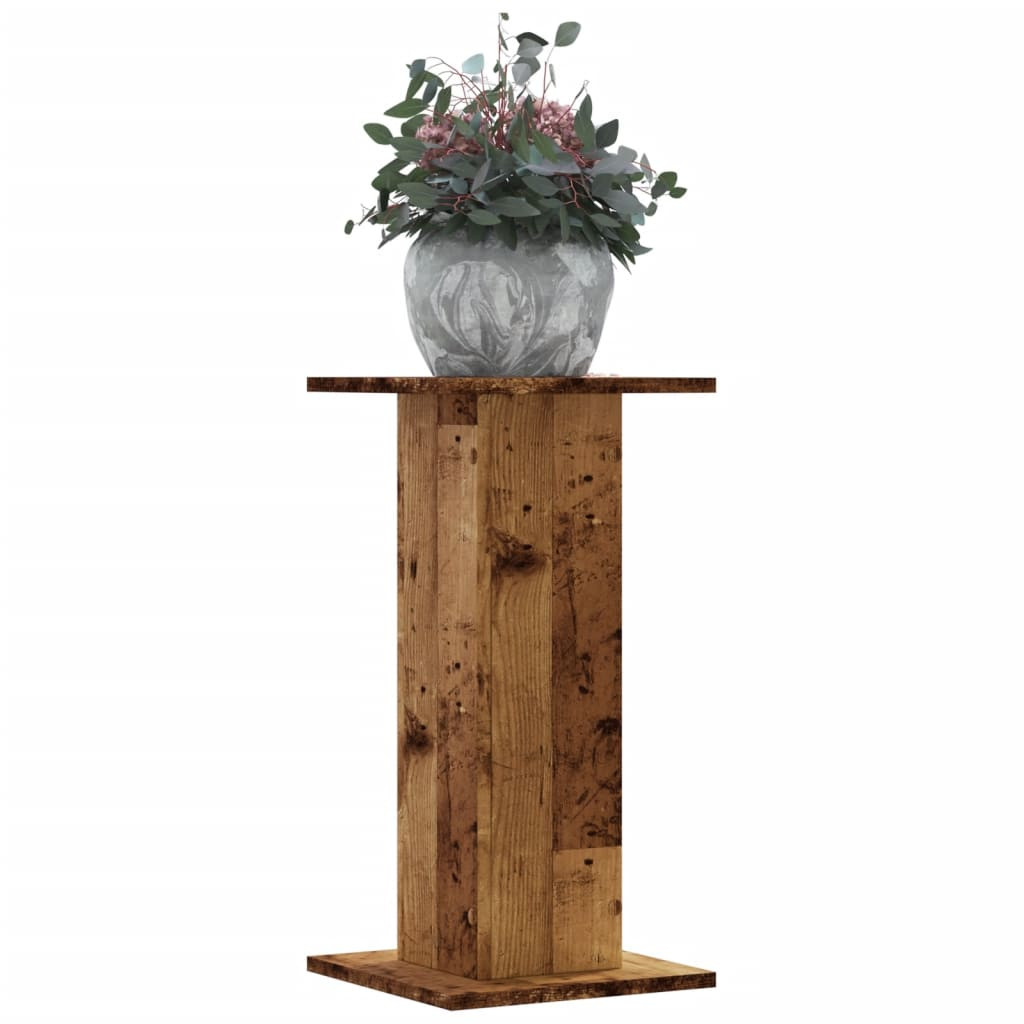 vidaXL Pflanzenständer 2 Stk. Altholz-Optik 30x30x60 cm Holzwerkstoff
