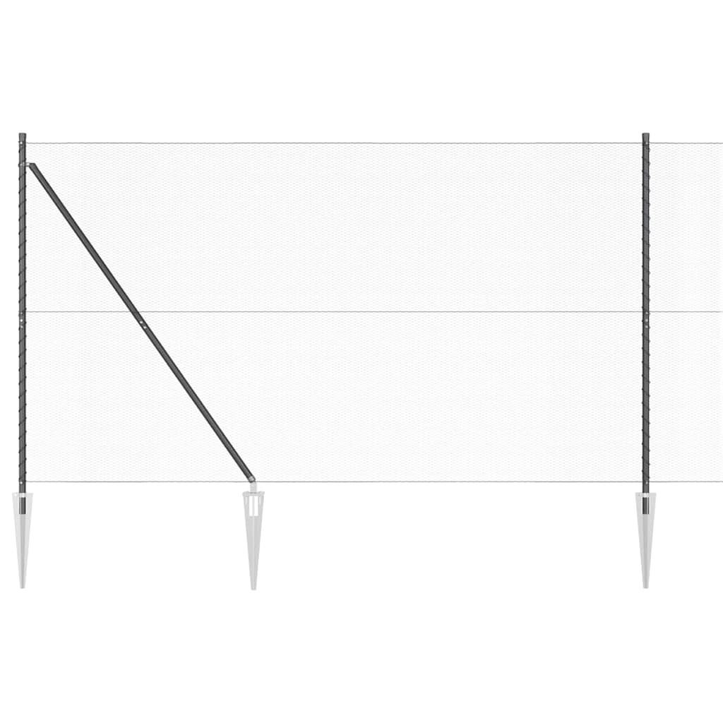 vidaXL Sechseckzaun mit Pfosten 25 x 1,6 m PVC-beschichteter Stahl