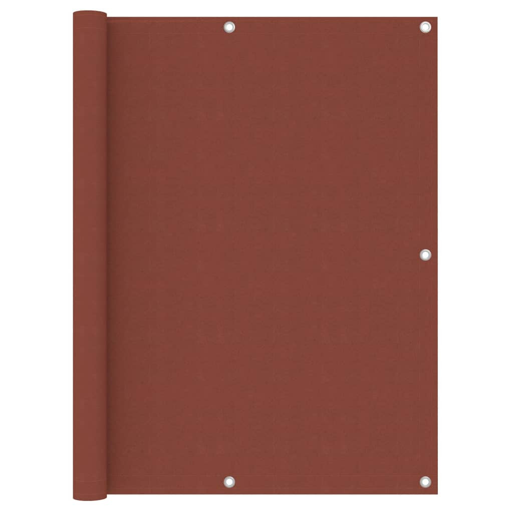 vidaXL Balkon-Sichtschutz Terrakotta-Rot 120x400 cm Oxford-Gewebe