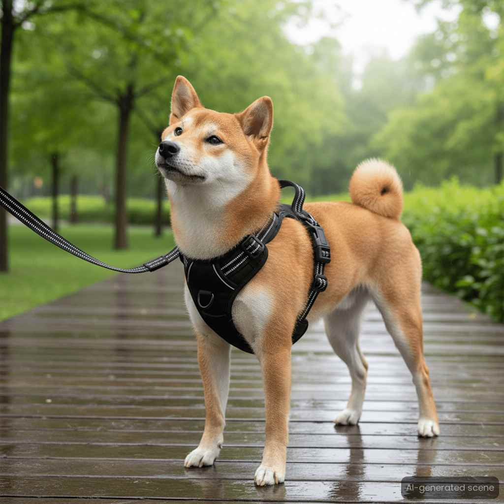 vidaXL Hundegeschirr mit Leine & Halsband Verstellbar Rosa L