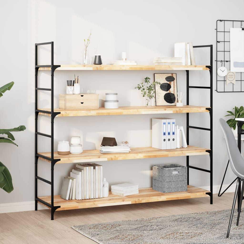 vidaXL Schweberegale 4 Stk. 160x40x4 cm Massivholz Akazie Unbehandelt
