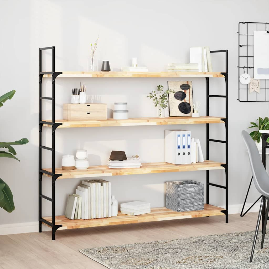 vidaXL Schweberegale 2 Stk. 160x30x4 cm Massivholz Akazie Unbehandelt