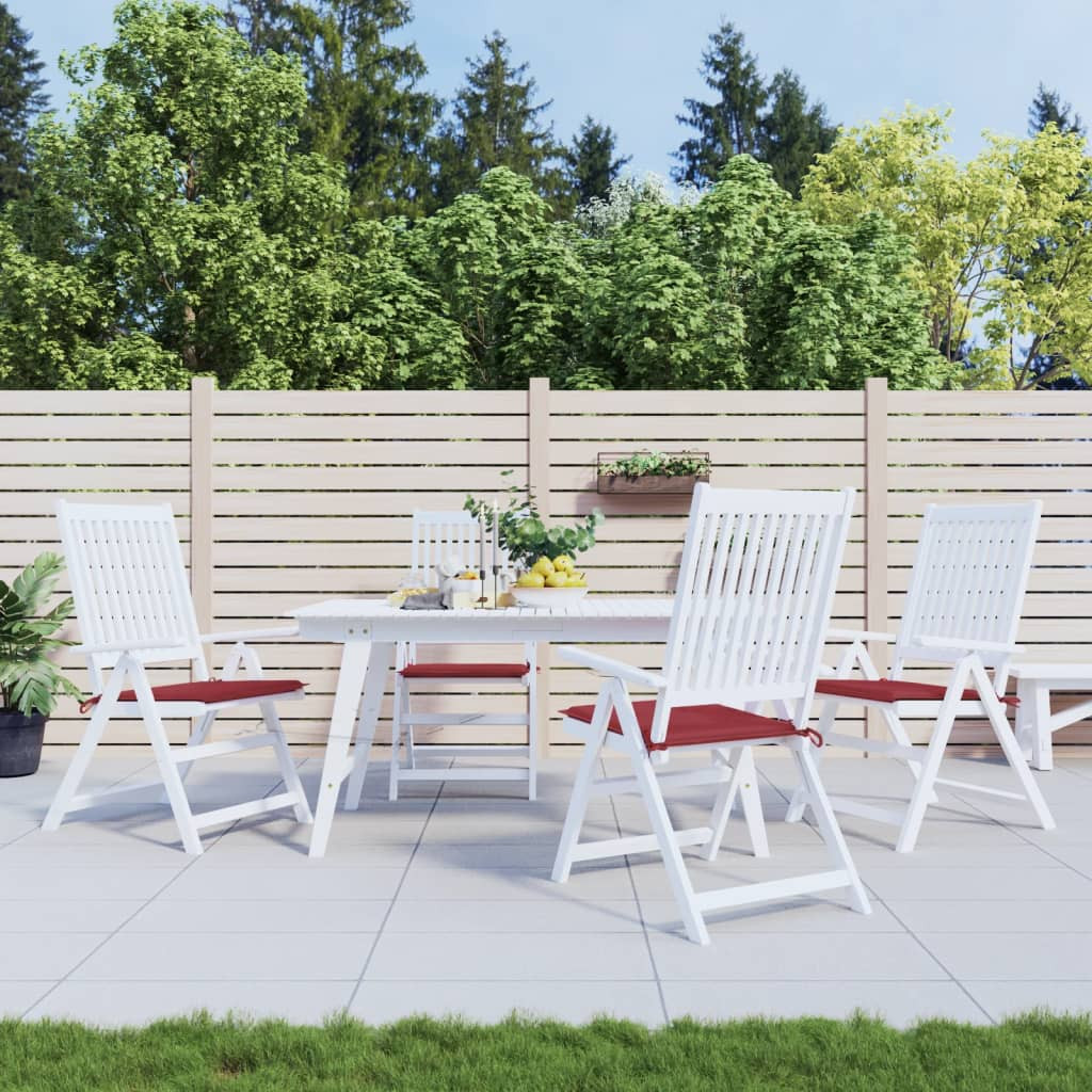 vidaXL Gartenstuhl-Kissen 4 Stk. Weinrot 50x50x4 cm Oxford-Gewebe