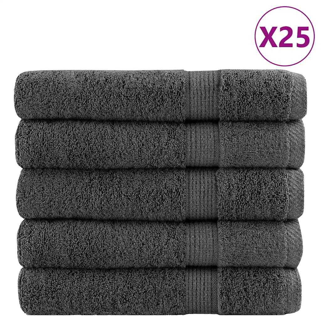 vidaXL Premium Handtücher SOLUND 50 Stk. Anthrazit 100x200 cm 600 g/m²