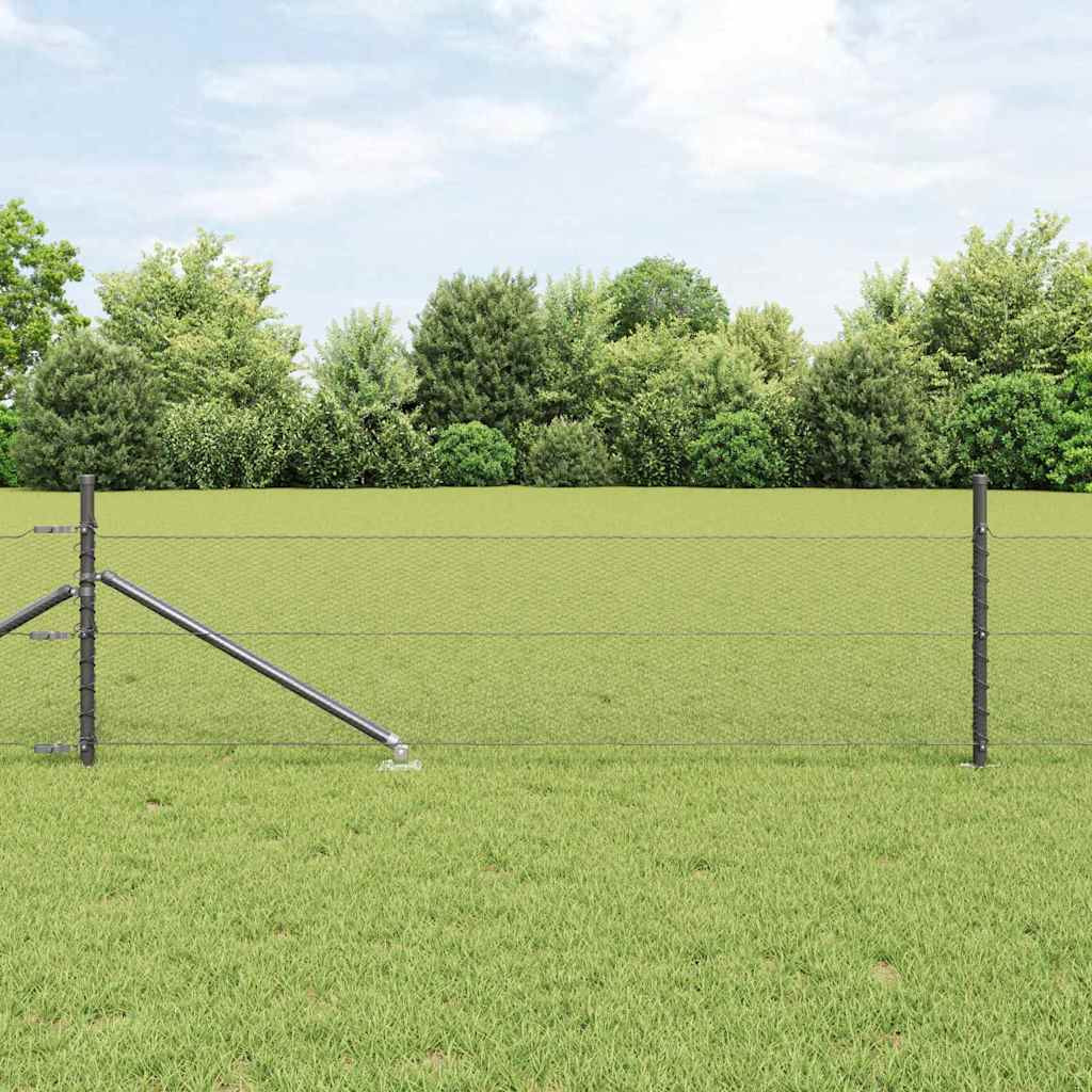 vidaXL Sechseckzaun mit Pfosten 50 x 0,4 m PVC-beschichteter Stahl