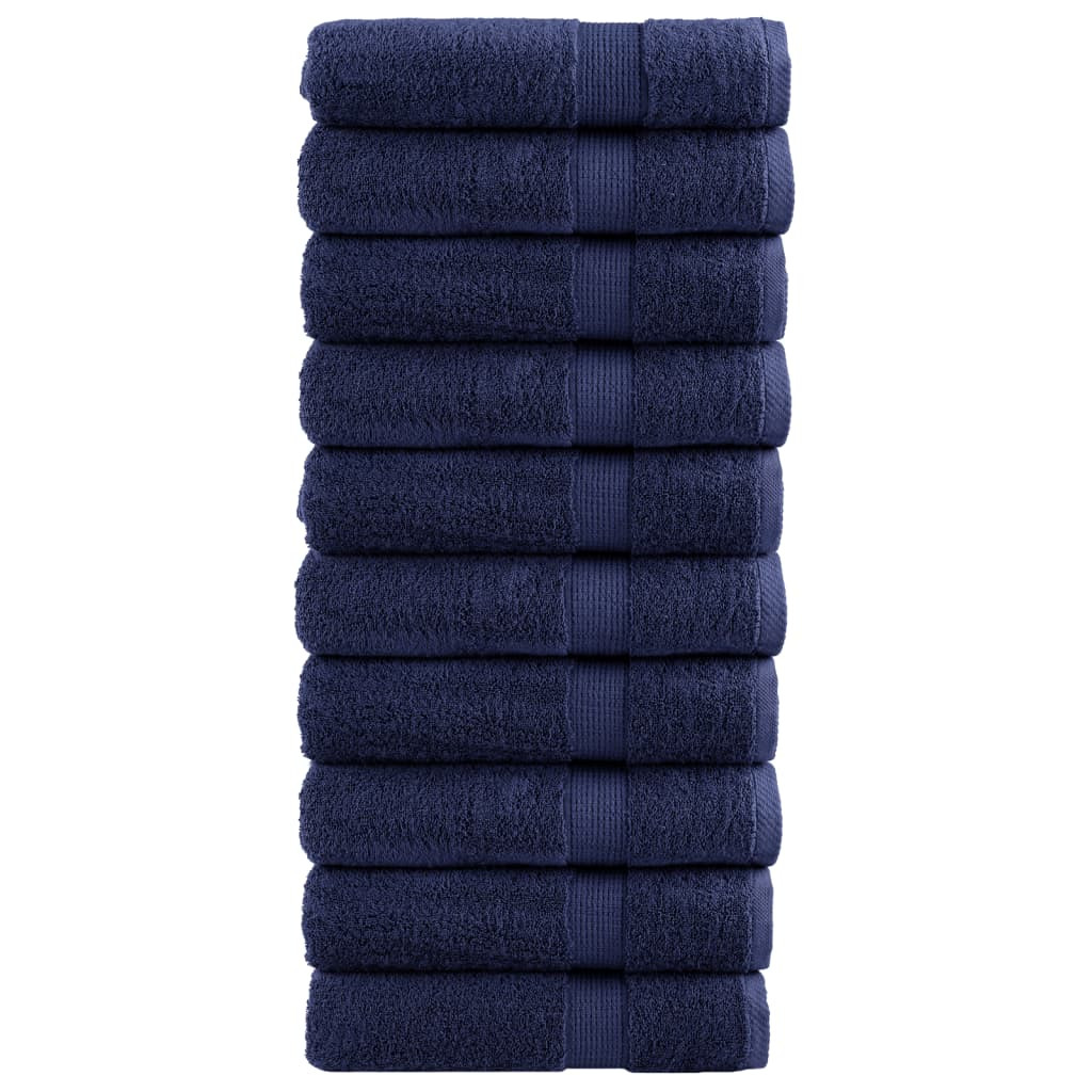 vidaXL Premium Badetücher SOLUND 10 Stk. Marineblau 100x150 cm 600 g/m²