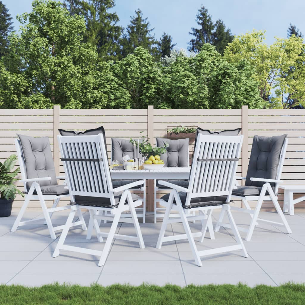 vidaXL Gartenstuhlauflagen für Hochlehner 6 Stk. Grau 120x50x7cm Stoff