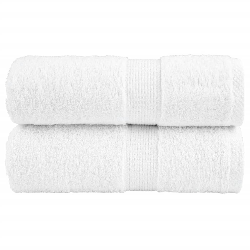 vidaXL Premium-Waschtücher SOLUND 2 Stk. Weiß 30x30 cm 600 g/m²