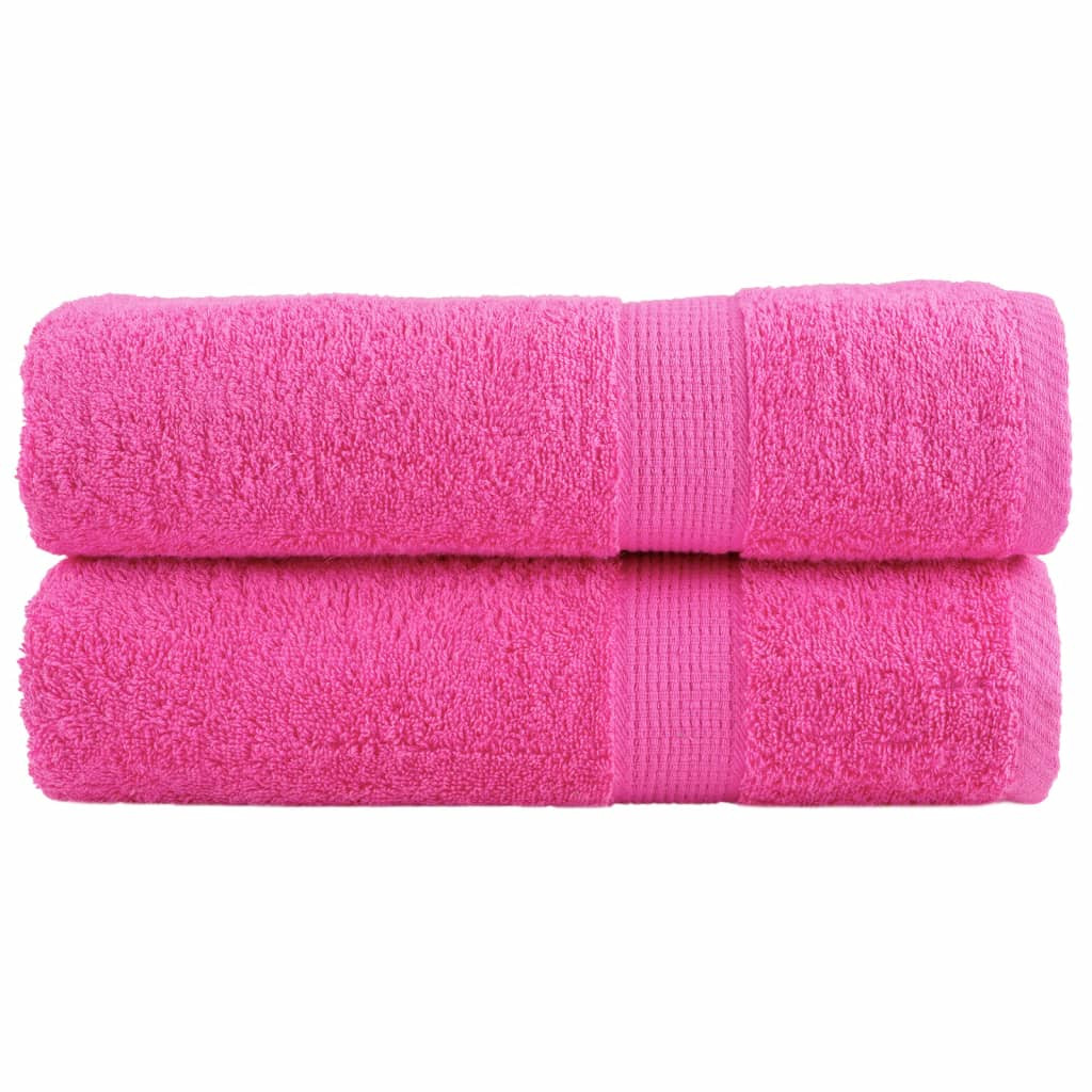 vidaXL Premium-Handtücher SOLUND 2 Stk. Rosa 50x100 cm 600 g/m²