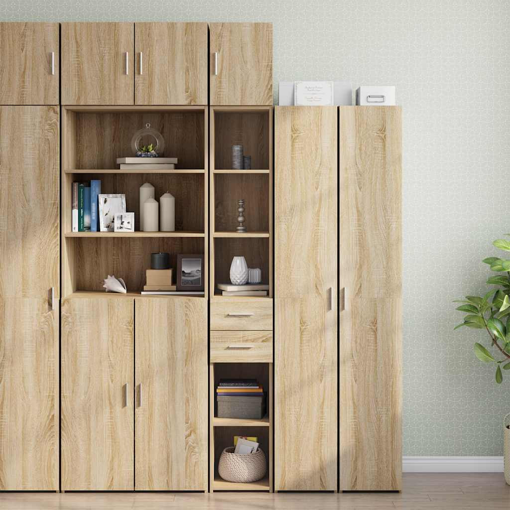 vidaXL Hochschrank Schmal Sonoma-Eiche 30x42,5x225 cm Holzwerkstoff