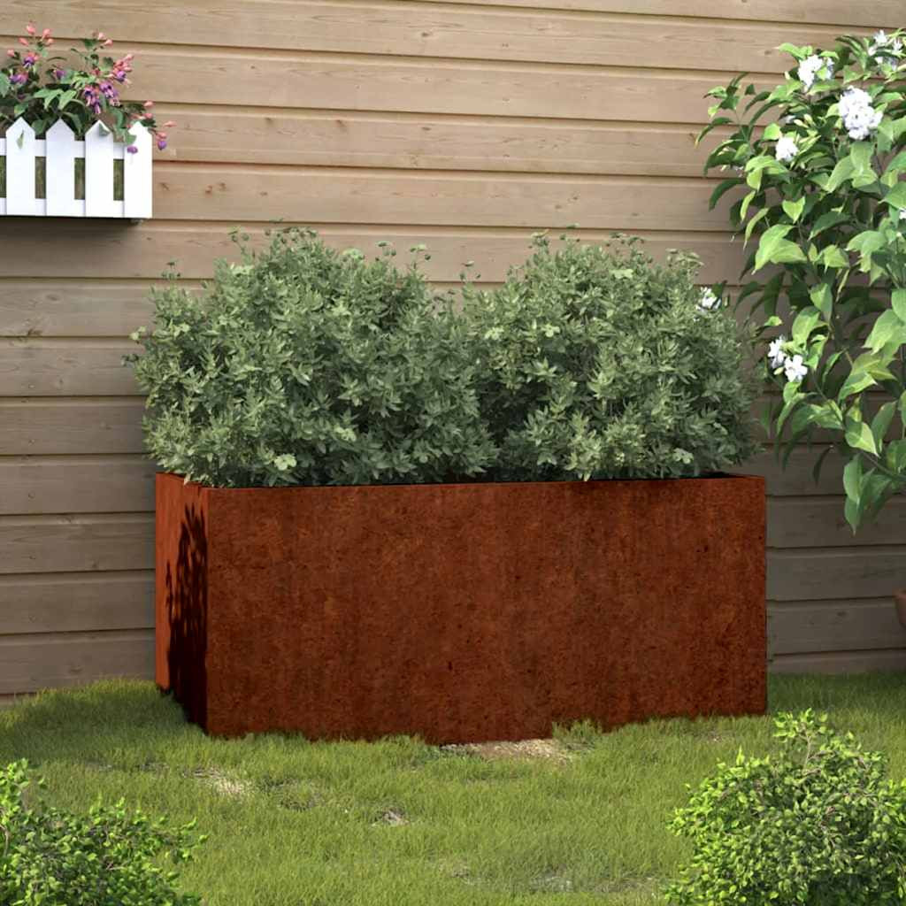 vidaXL Pflanzkübel 62x30x29 cm Cortenstahl